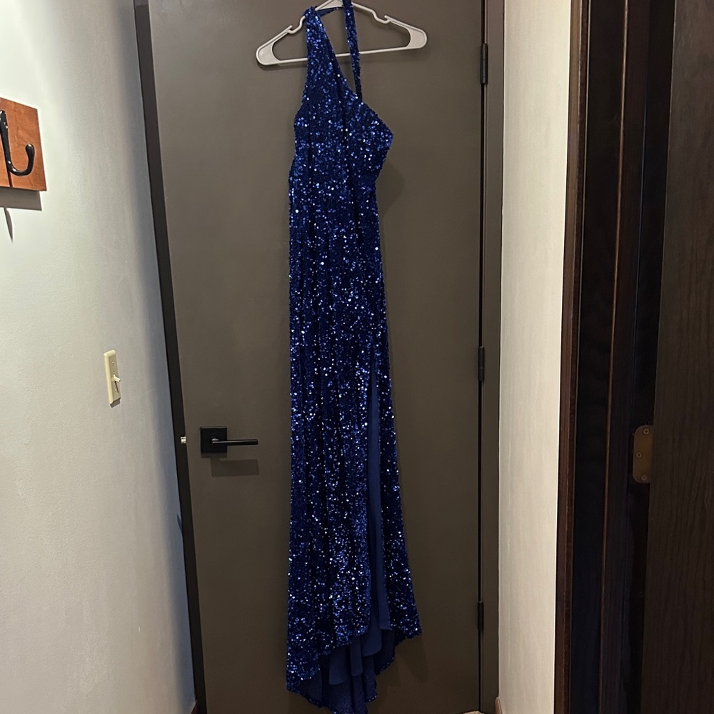 Stunning Blue Sequin Gown